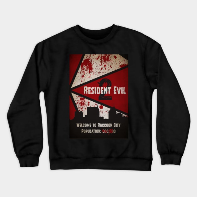 Resident Evil 2 Crewneck Sweatshirt by RyanBlackDesigns
